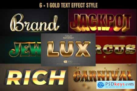 Set Gold Luxury Text Effect Style