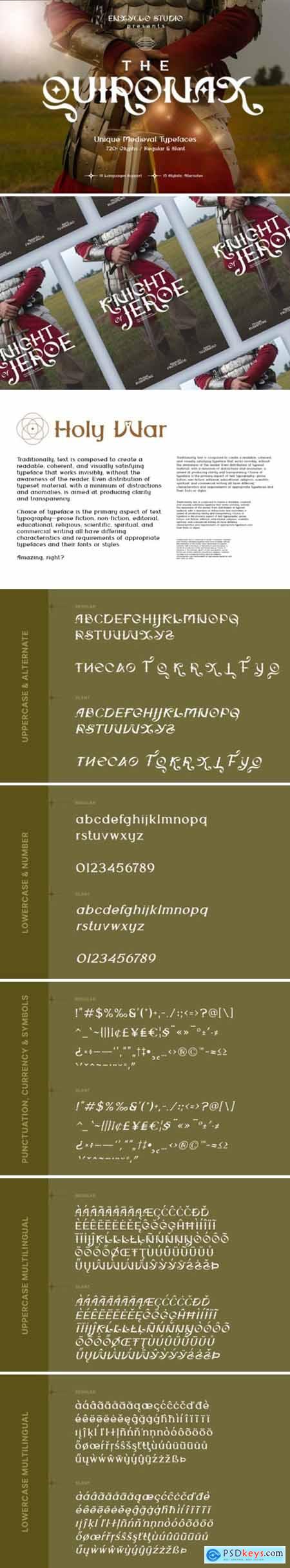 The Quironax Font