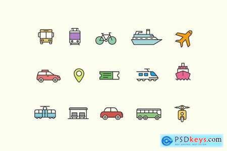 15 Public Transport Icons