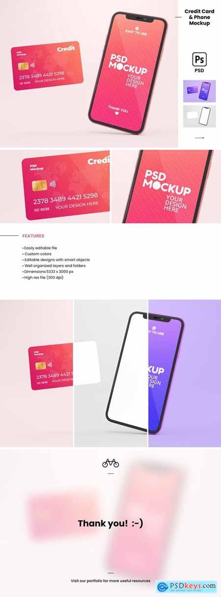 Credit Card & Phone Mockup