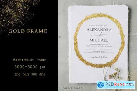 Gold Frame Geometric,Card Wedding Decor