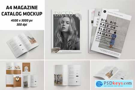 A4 Magazine Catalog Mockups