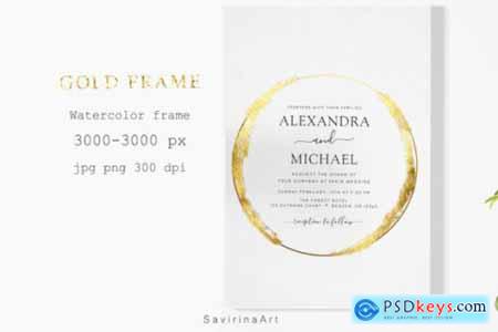 Gold Geometric Frame Gold Sublimation490