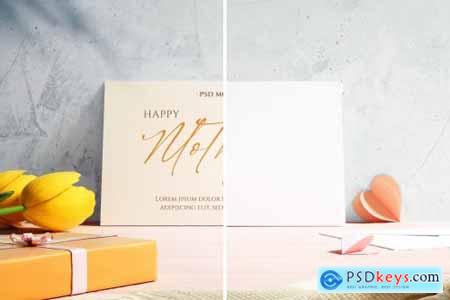 Mothers Day Greeting Card Mockup