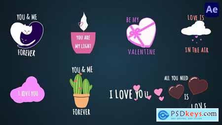 Valentines Day text animations [After Effects] 37569129
