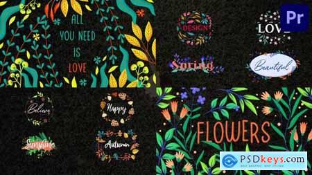 Colorful Floral Titles for Premiere Pro 37627969