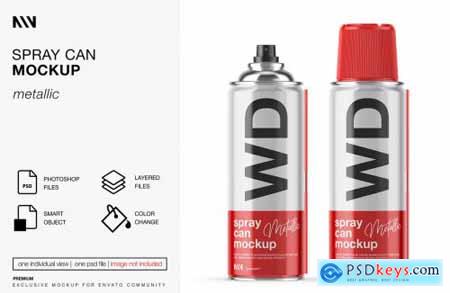 Bottle and Spray Can Mockup