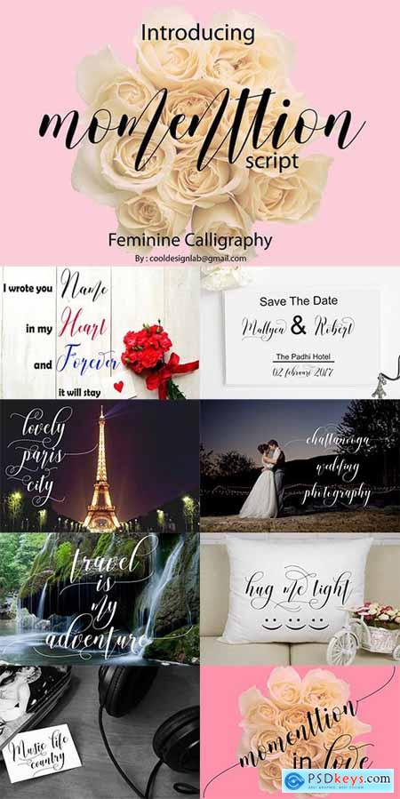 Momenttion Script Font