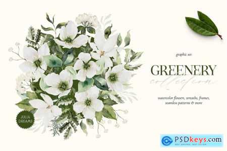 Greenery Watercolor Collection 7139406