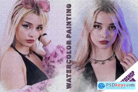 Watercolor Painting Photoshop Action