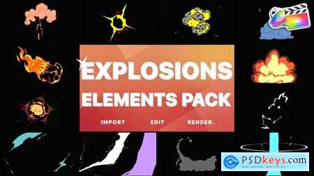 Anime Explosion Elements FCPX 37581473