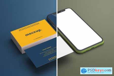 Phone and Business Cards Mockup