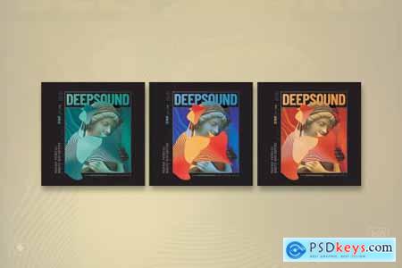Deep Sound – Event Poster, Flyer Art Template