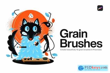 10 Grain Brushes Procreate