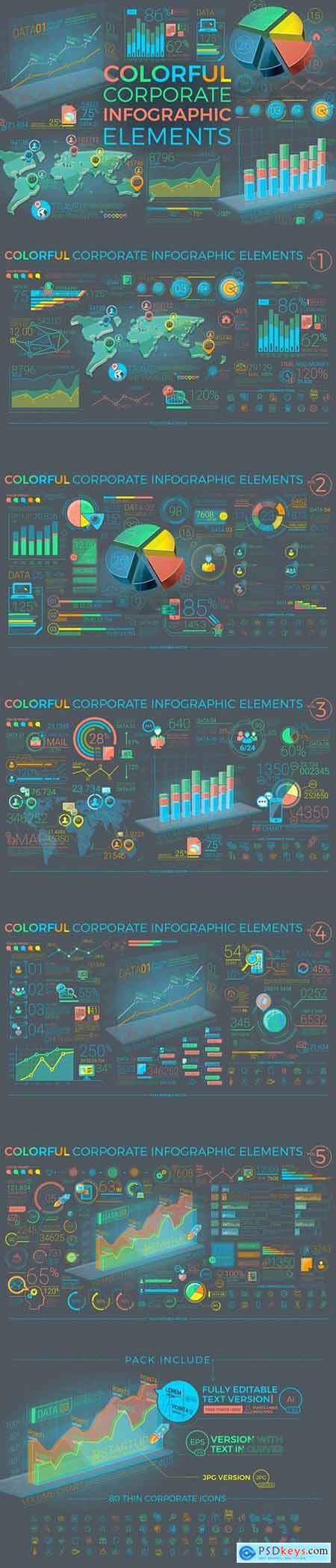 Colorful Corporate Infographics 1169317