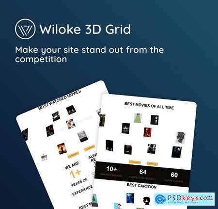 CodeCanyon - Wiloke 3D Grid Addon v1.0 - for Elementor 37883740