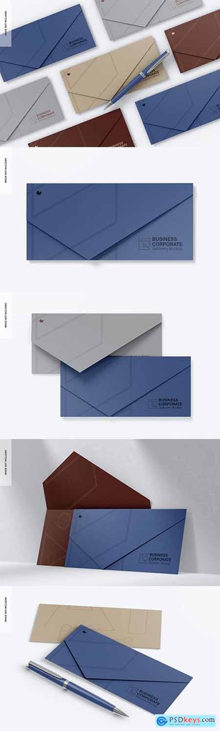 Rectangular paper envelope mockup