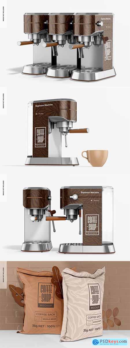 Espresso machine mockup