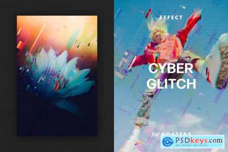 Cyber Glitch Effect for Posters