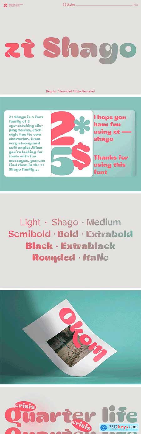 ZT Shago - A Display Typeface