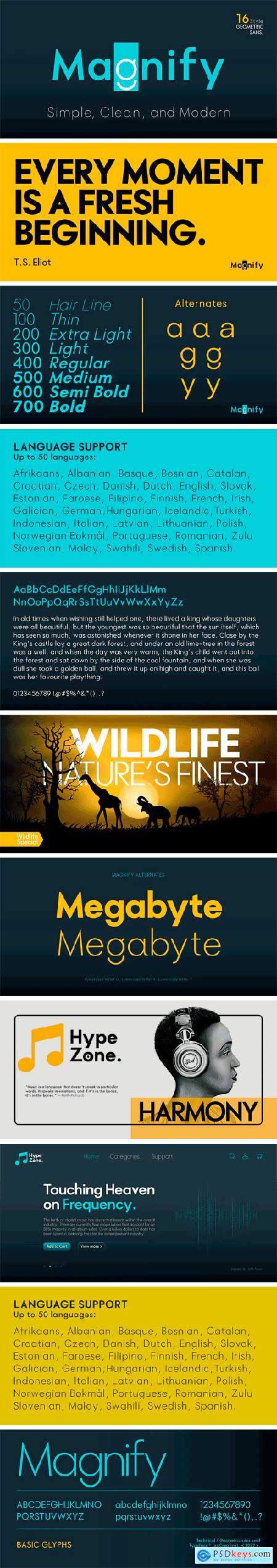 Magnify Font Family