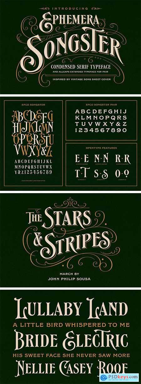 Songster Typeface + Extras