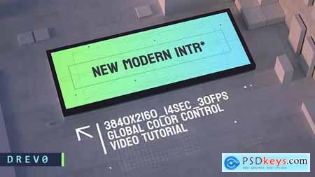 Urban Opener- Concrete Architecture Video Mockup Busness LED Display City Industrial Real Estate IOS 37868583