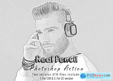 Real Pencil Photoshop Action 7226061