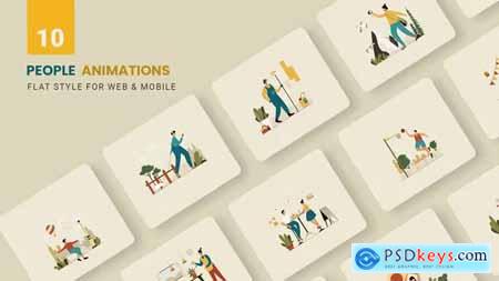 People Activities Animations - Flat Concept 37911237