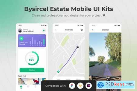Bysircle Mobile App UI Kits Template T4CUFN5