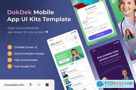 DokDek Mobile App UI Kits Template