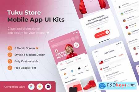 Tuku Mobile App UI Kits Template