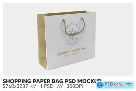 Shopping Paper Bag PSD Mockup