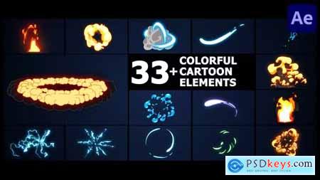 Colorful Cartoon Elements - After Effects 37981265