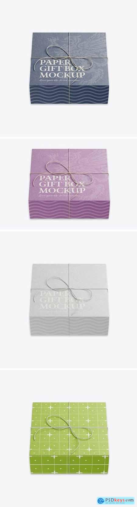 Cardboard Gift Box Mockup 23GWENS