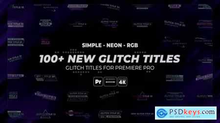 100+ Glitch Title Mogrts Simple Neon RGB 37897893