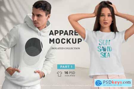 Isolated Apparel MockUps Collection Part 1