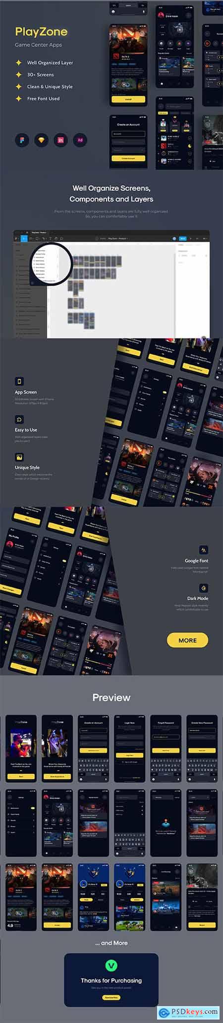 PlayZone - Game Center Apps UI KIT