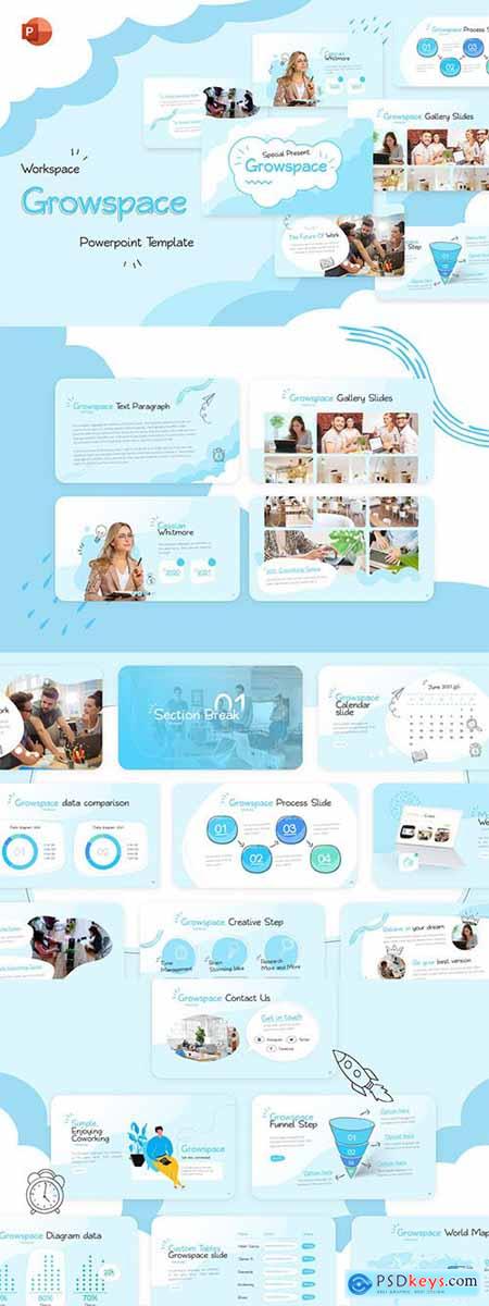 Growspace Workspace Creative PowerPoint Template