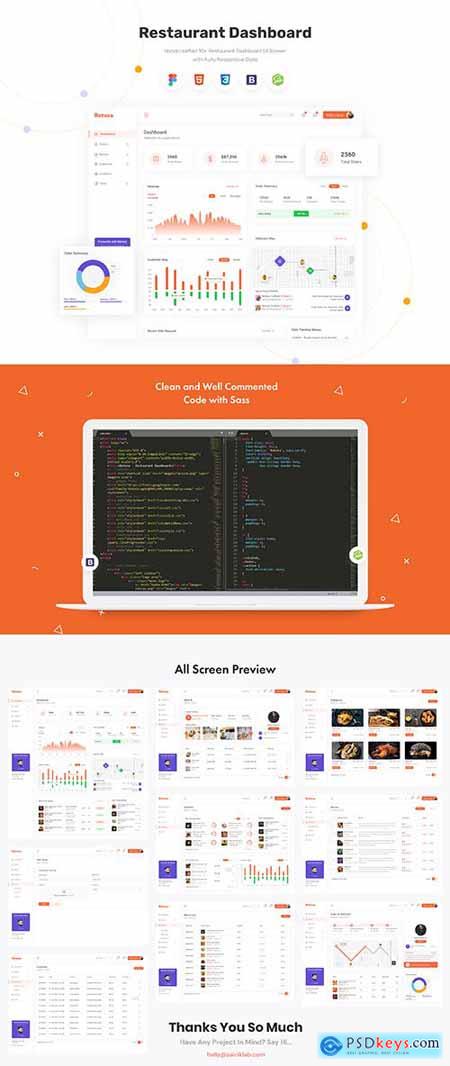 Retoza - Restaurant Dashboard (Design + Code)