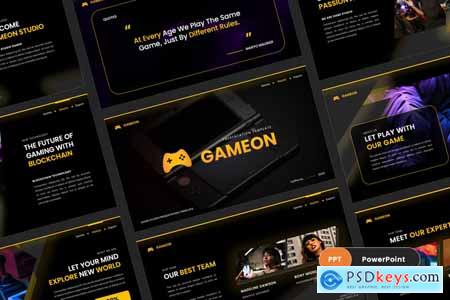 Gameon - Gaming Studio Powerpoint, Keynote and Google Slides Template