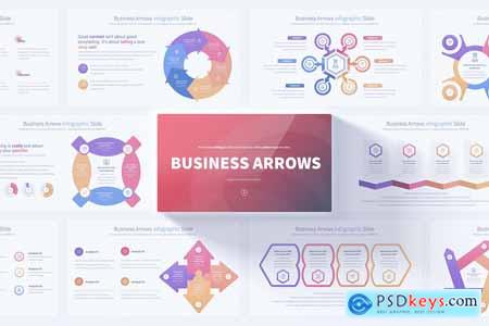 Business Arrows - PowerPoint Infographics Slides 6TW3ZYD