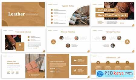 Leather - Crafts Powerpoint Template Q8UCY5C