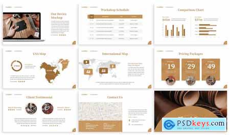 Leather - Crafts Powerpoint Template Q8UCY5C