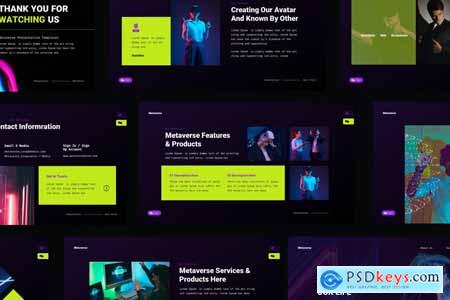 Metaverse Powerpoint, Keynote and Google Slides Template