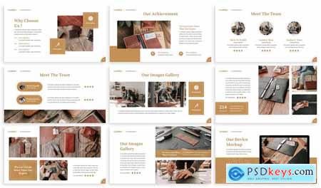 Leather - Crafts Powerpoint Template Q8UCY5C