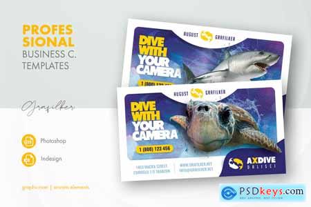 Ocean Diving Business Card Templates 8QRGE5T