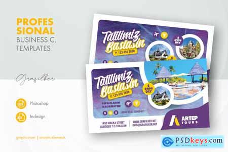 Travel Tour Business Card Templates UF5FG35