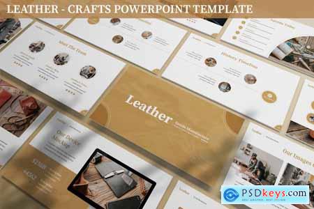 Leather - Crafts Powerpoint Template Q8UCY5C