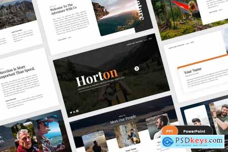 Horton - Adventure & Hiking Powerpoint, Keynote and Google Slides Template